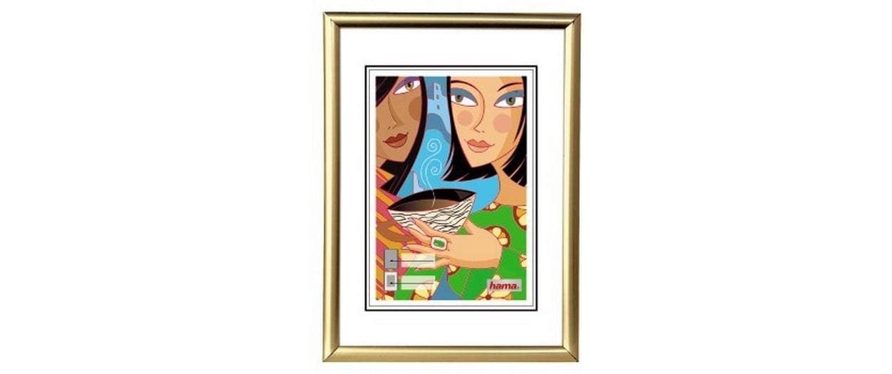 Hama Bilderrahmen – für 7 × 10 cm – Kunststoff, Gold