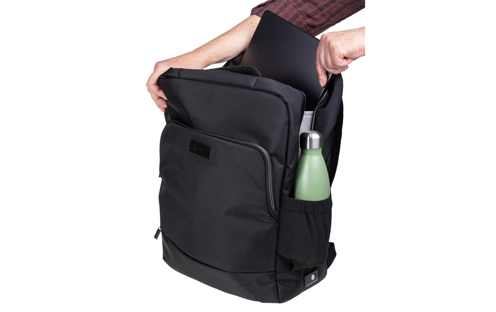 ONIT Backpack Charge – Notebook-Rucksack – für 15,6"-Notebook, 25 l, Kunststoff, Schwarz, USB-Anschluss