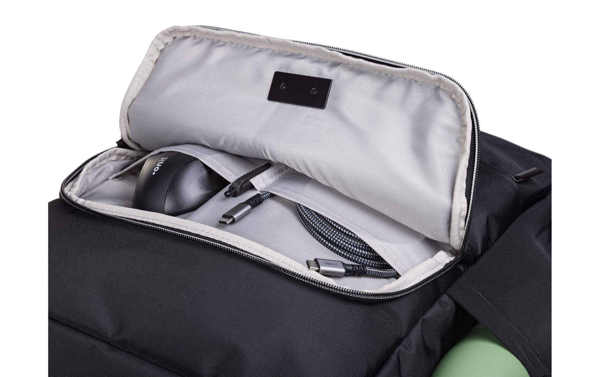 ONIT Backpack Charge – Notebook-Rucksack – für 15,6"-Notebook, 25 l, Kunststoff, Schwarz, USB-Anschluss