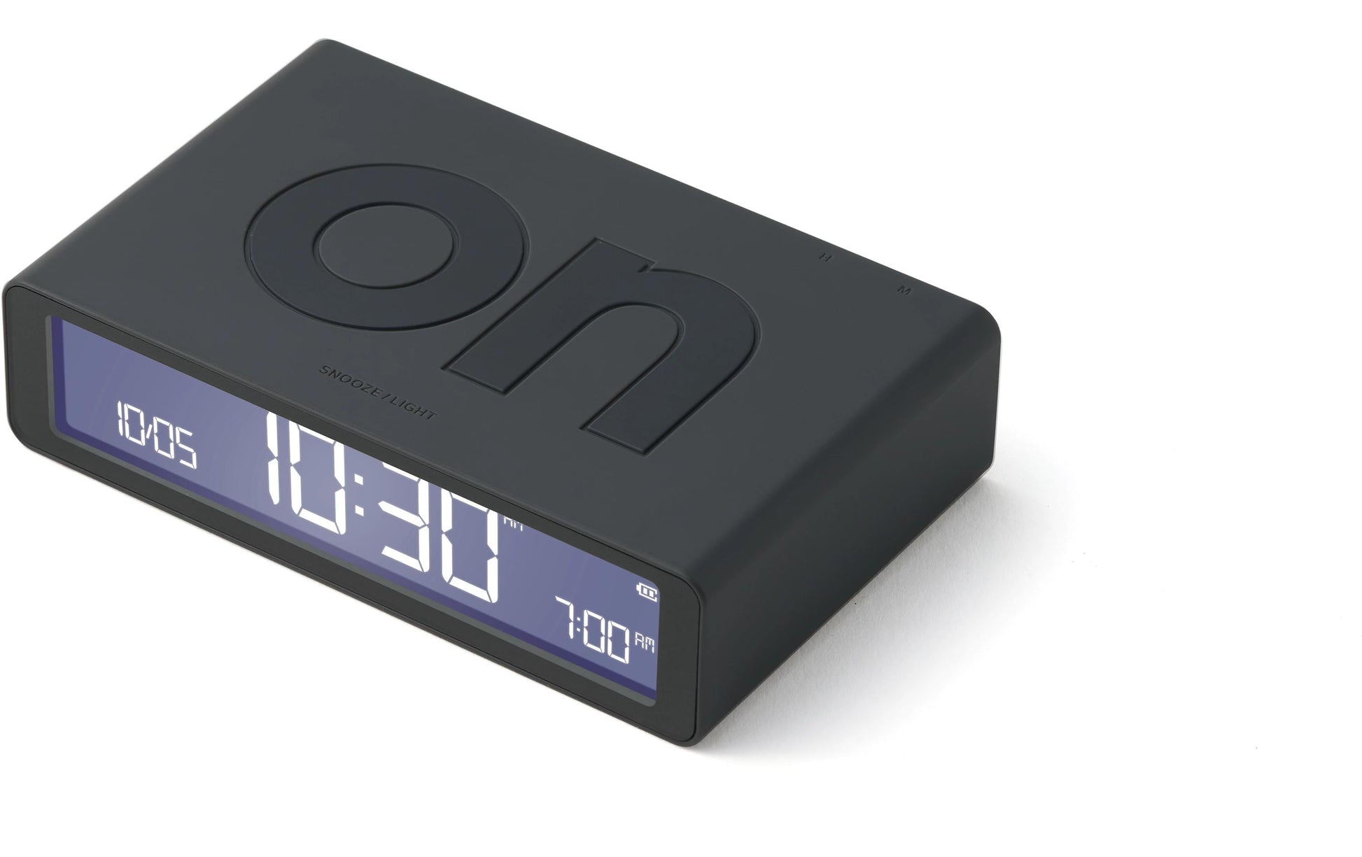 LEXON Digitalwecker – Snooze, USB, 10,4 × 2,6 × 6,5 cm, Grau