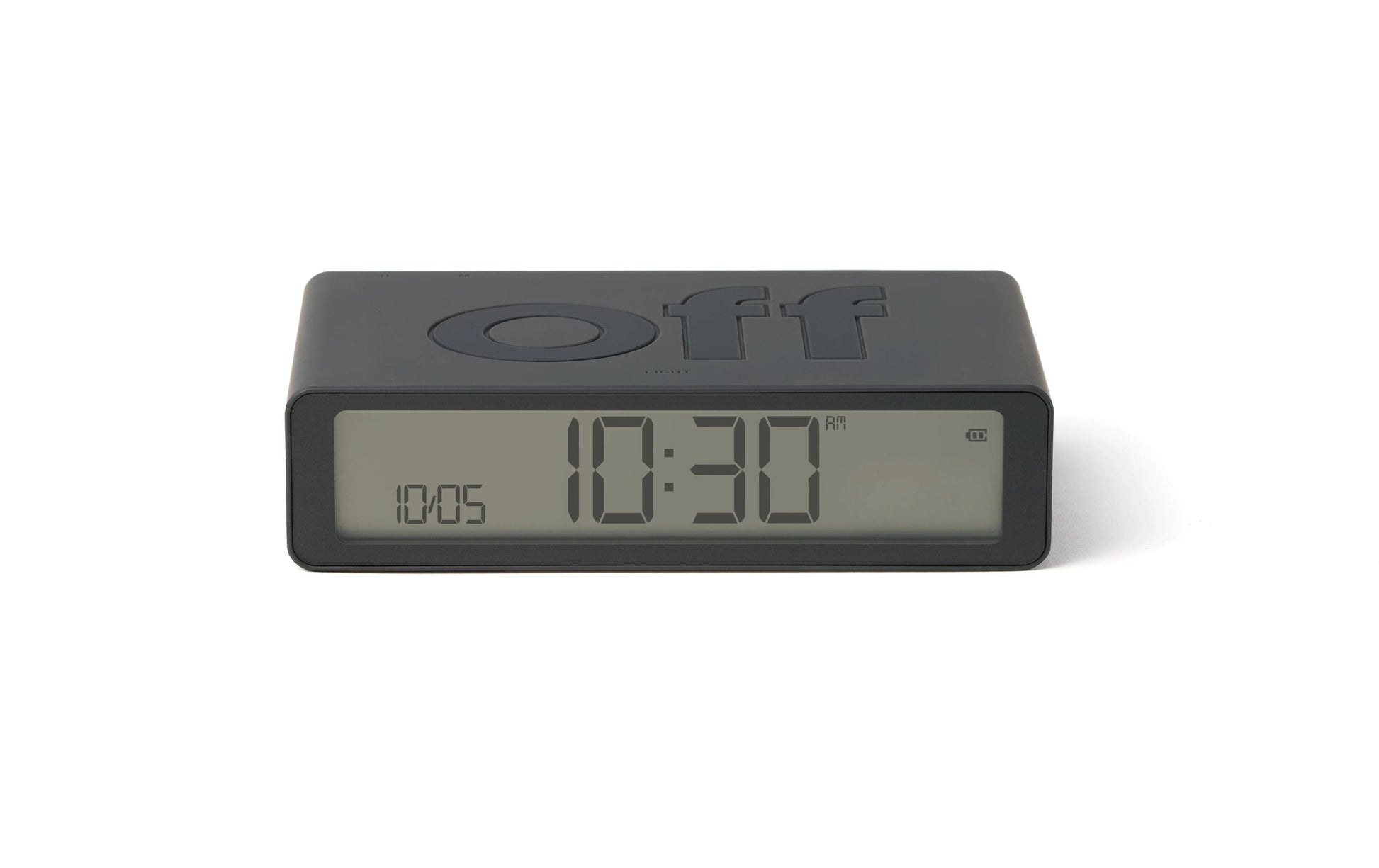 LEXON Digitalwecker – Snooze, USB, 10,4 × 2,6 × 6,5 cm, Grau
