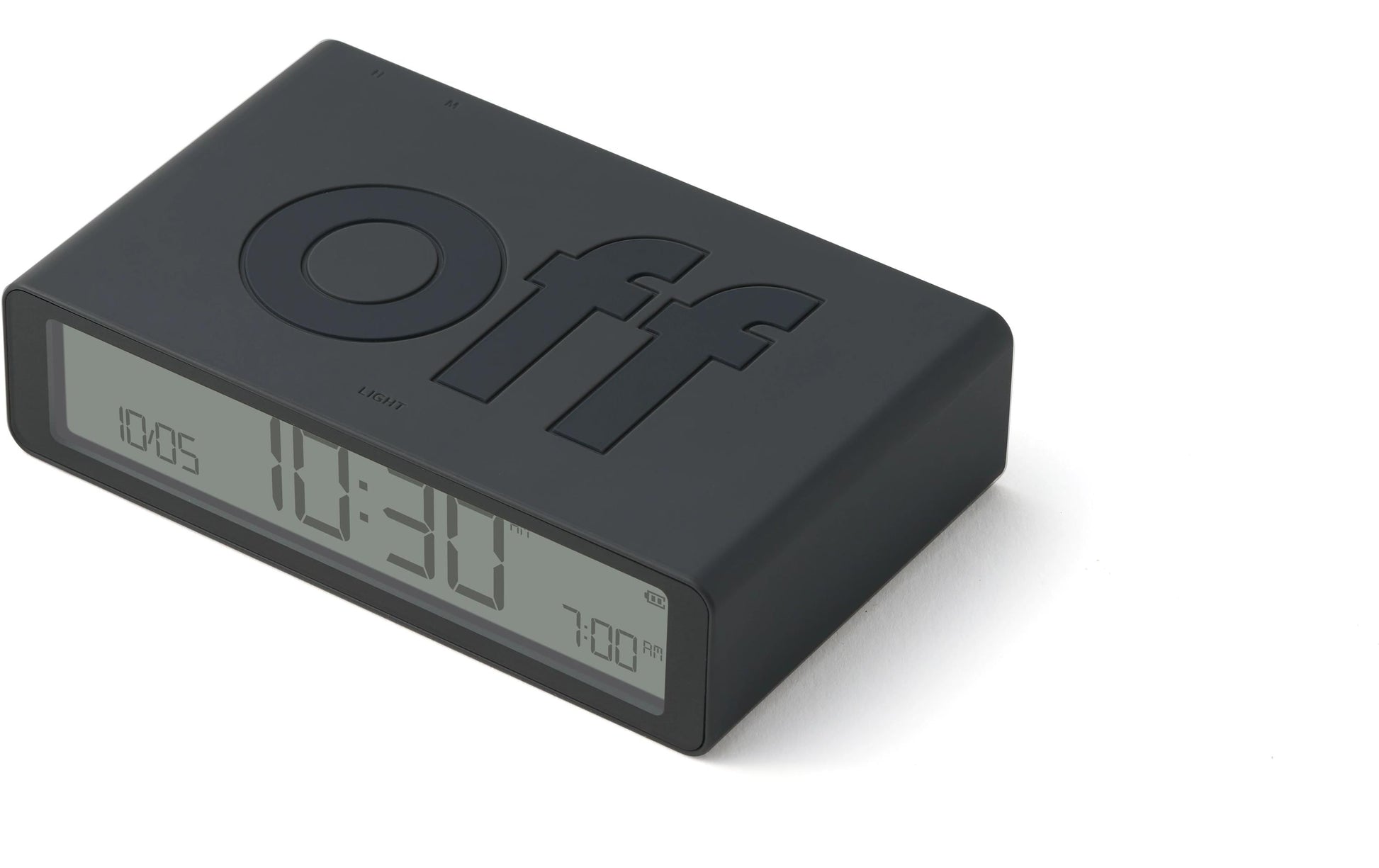 LEXON Digitalwecker – Snooze, USB, 10,4 × 2,6 × 6,5 cm, Grau