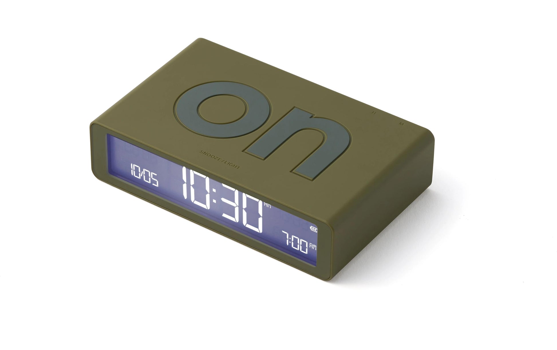 LEXON Digitalwecker – Snooze, USB, 10,4 × 2,6 × 6,5 cm, braun