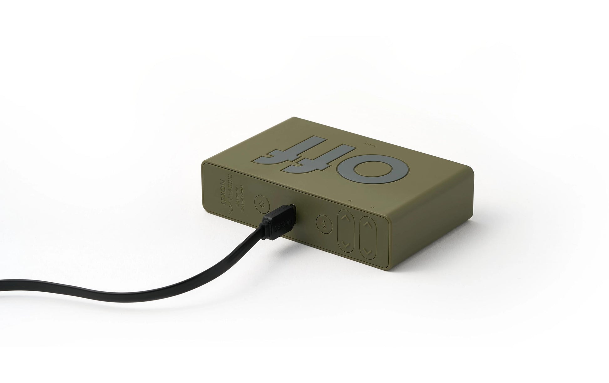 LEXON Digitalwecker – Snooze, USB, 10,4 × 2,6 × 6,5 cm, braun