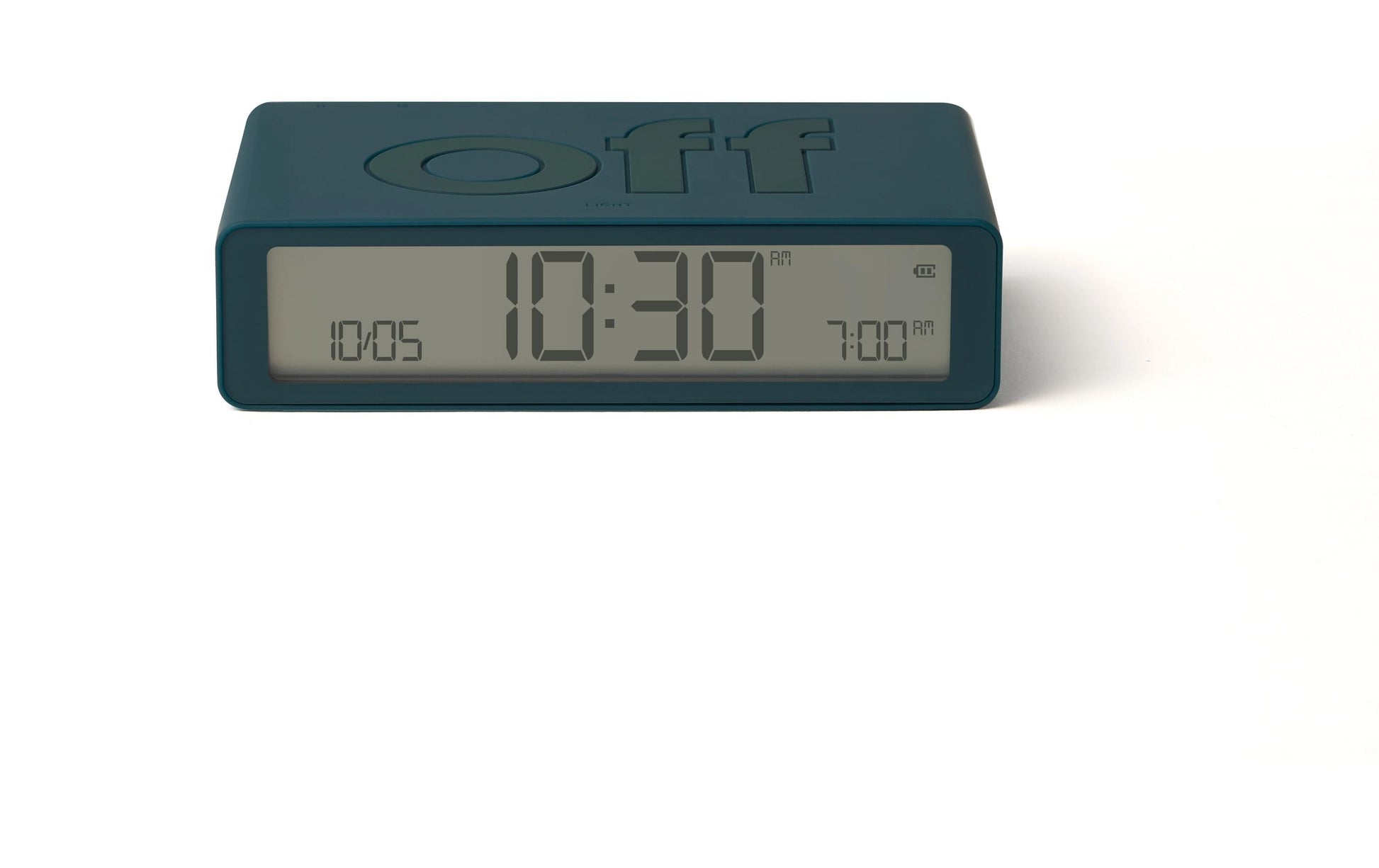 LEXON Wecker Flip Classic – digital – 10,4 × 2,6 × 6,5 cm, blau, Schlummerfunktion, USB-Ladeanschluss