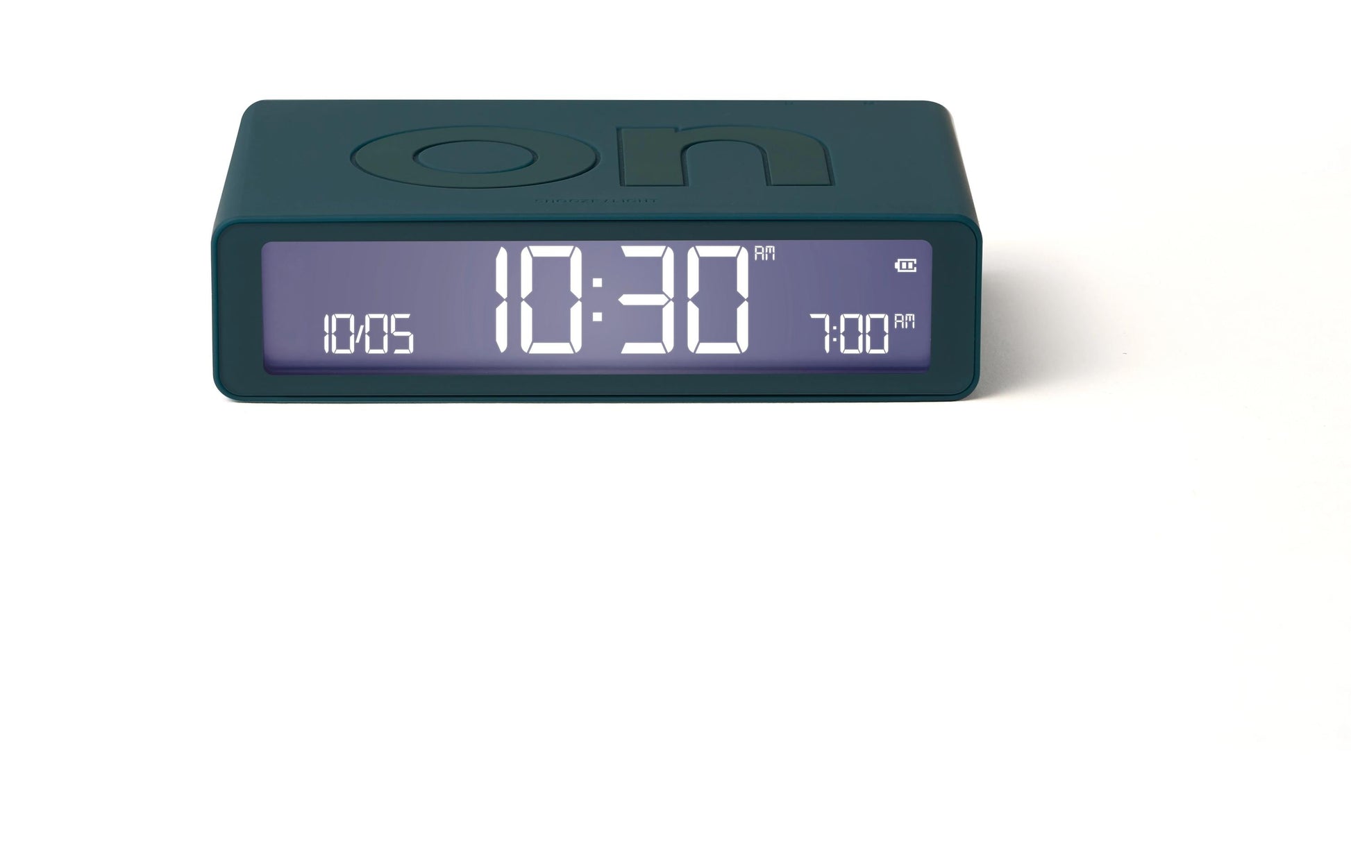 LEXON Wecker Flip Classic – digital – 10,4 × 2,6 × 6,5 cm, blau, Schlummerfunktion, USB-Ladeanschluss