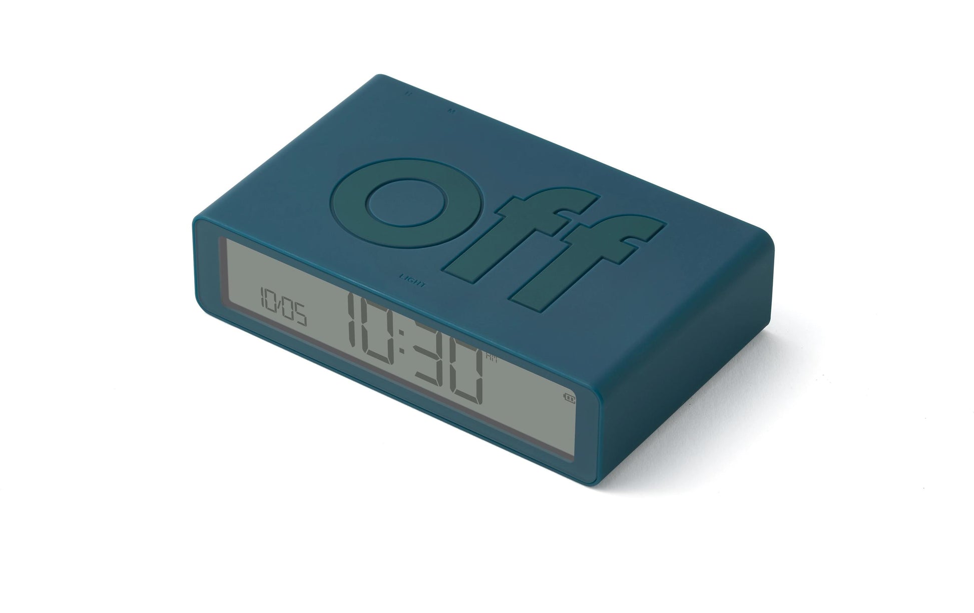 LEXON Wecker Flip Classic – digital – 10,4 × 2,6 × 6,5 cm, blau, Schlummerfunktion, USB-Ladeanschluss