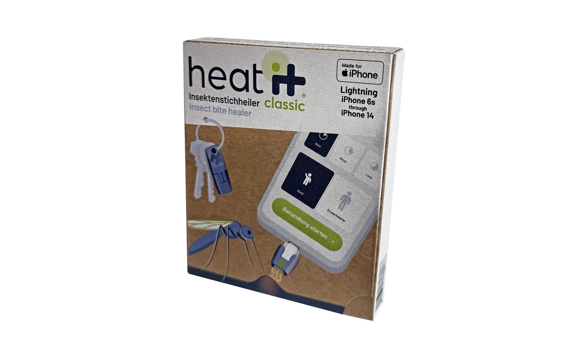 Heat it® Heat it classic Lightning – Lightning Adapter – für iPhone 6s–14, Blau