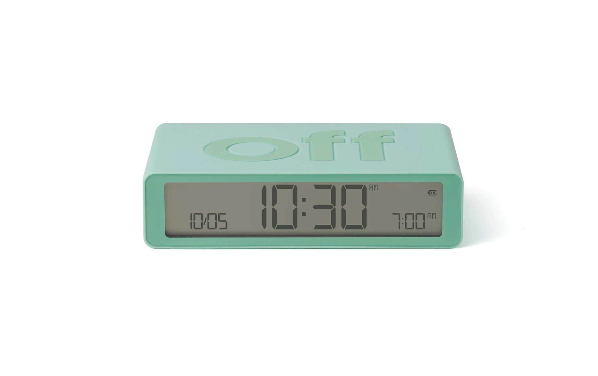 LEXON Wecker Flip Classic – digital – grün, USB