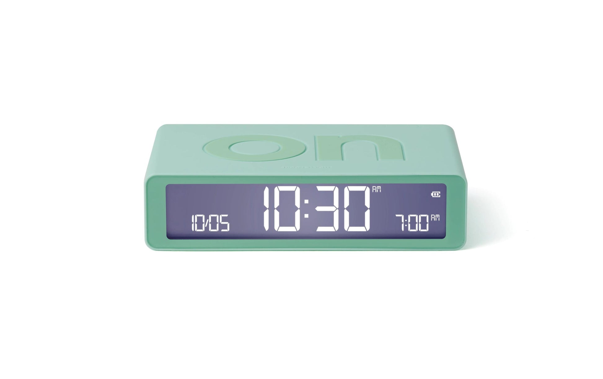 LEXON Wecker Flip Classic – digital – grün, USB