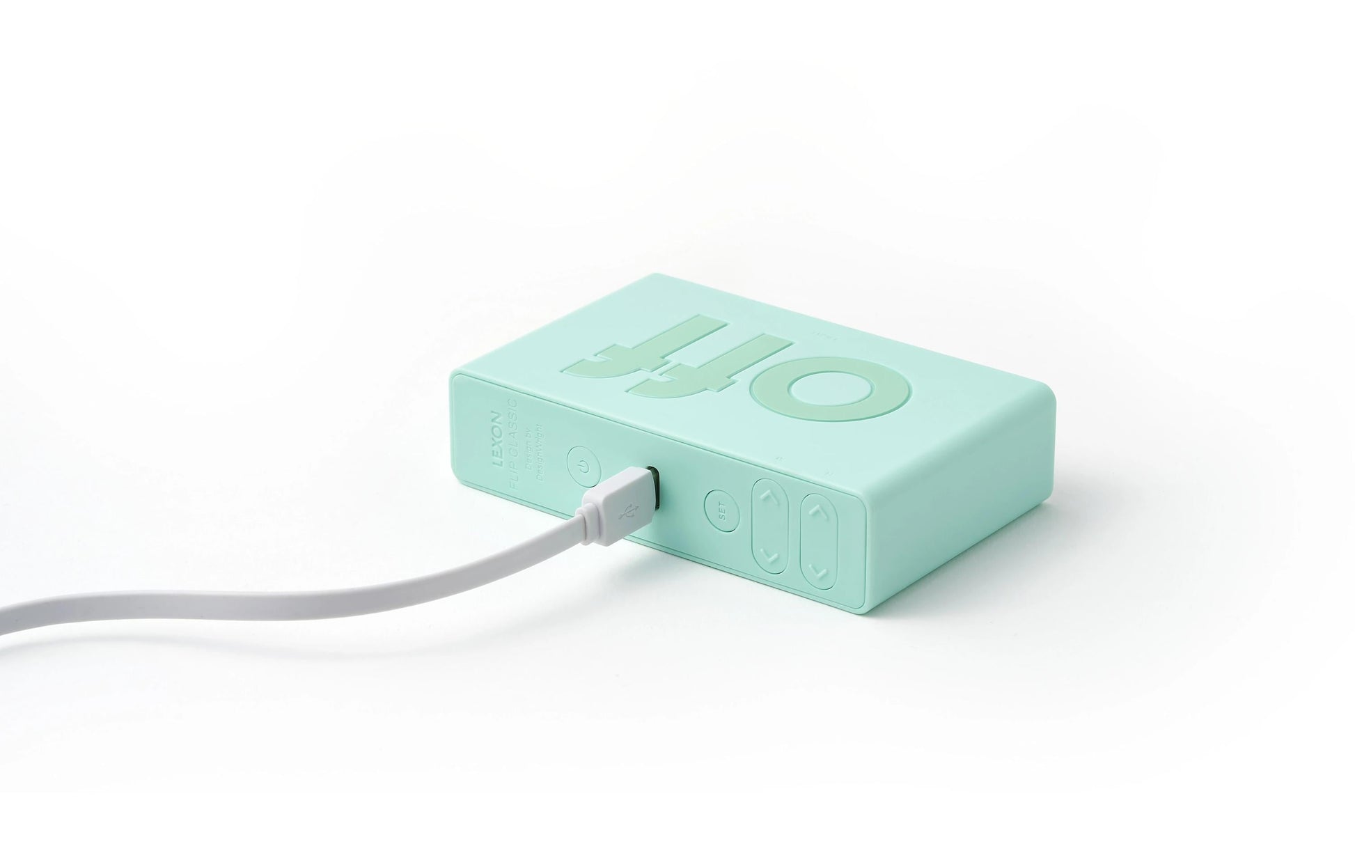 LEXON Wecker Flip Classic – digital – grün, USB