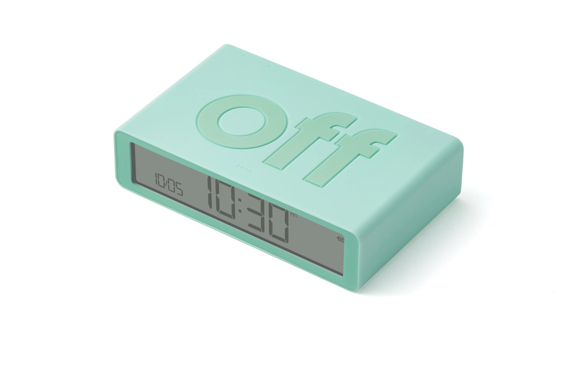 LEXON Wecker Flip Classic – digital – grün, USB