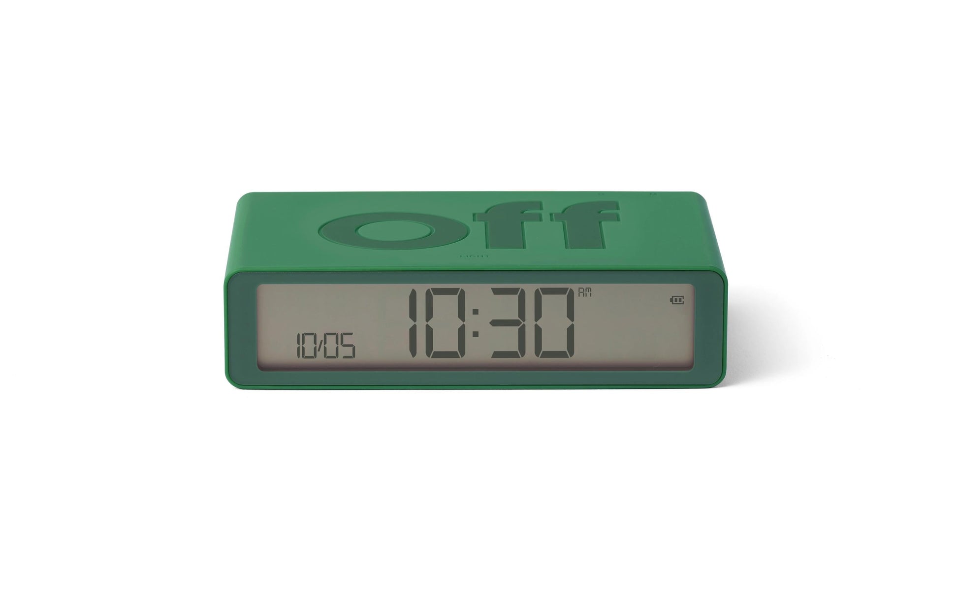 LEXON Wecker Flip Classic – digital – 10,4 × 2,6 × 6,5 cm, grün, Schlummerfunktion, USB
