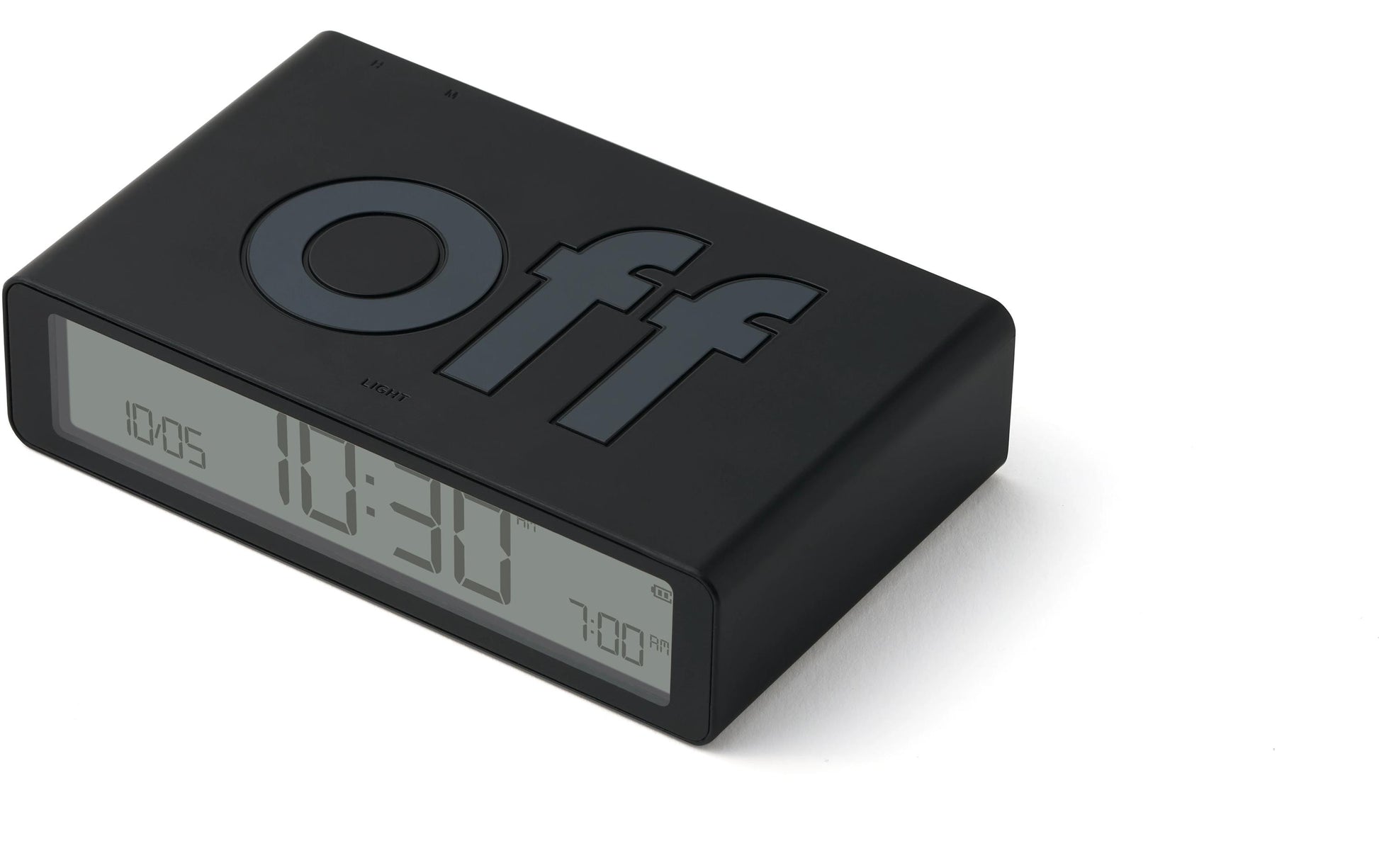 Lexon Wecker Flip Classic – digital – 10,4 × 2,6 × 6,5 cm, schwarz, Snooze, USB