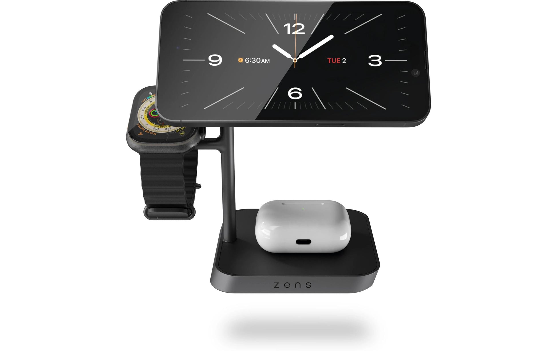 Zens Office Pro 3 Ladestation – 25 W, Qi2, MagSafe-kompatibel – für Kopfhörer, Smartphone, Smartwatch