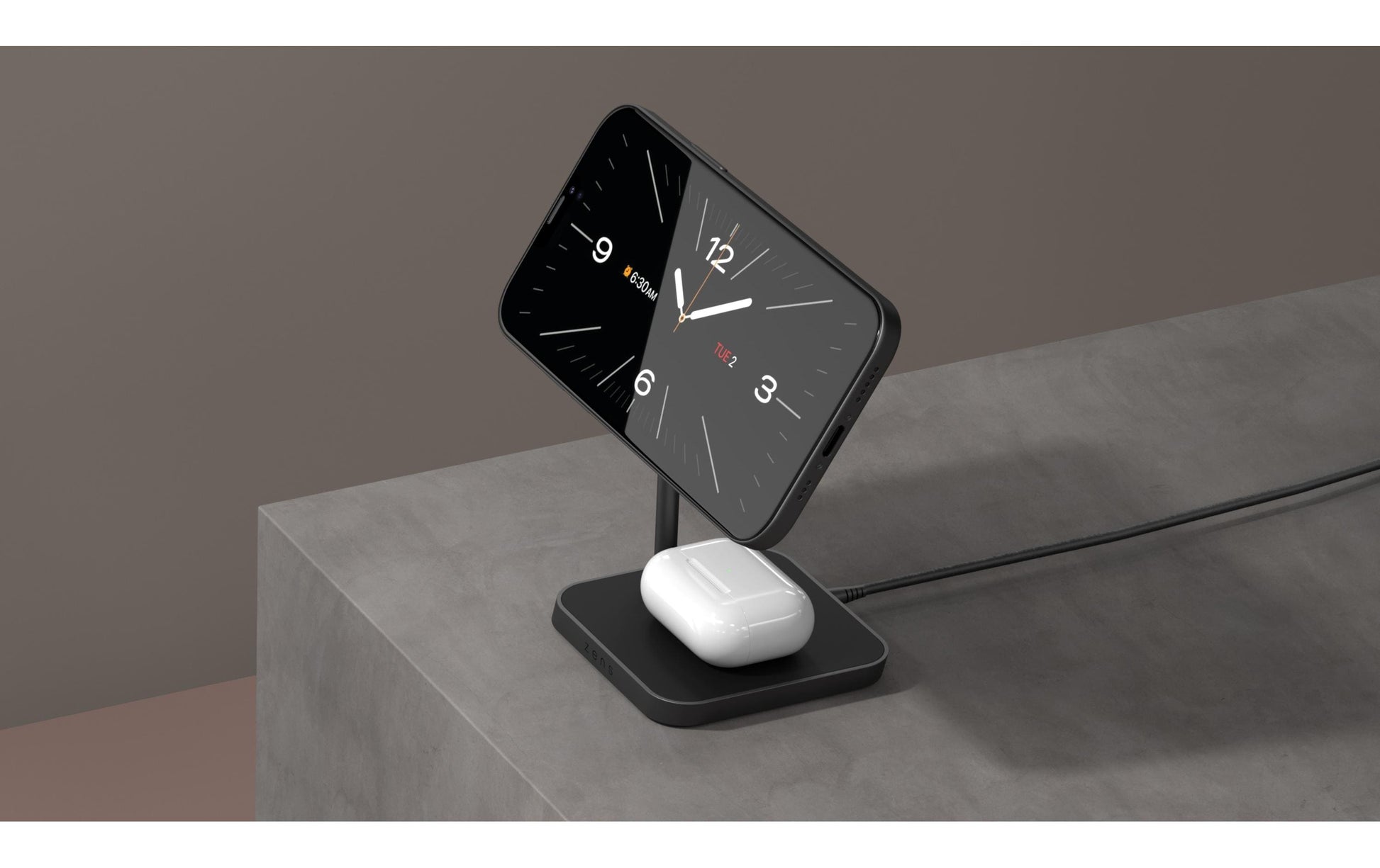 ZENS Ladestation – 15 W, Qi2, MagSafe-kompatibel – für iPhone 12+, AirPods (2, 3, Pro)