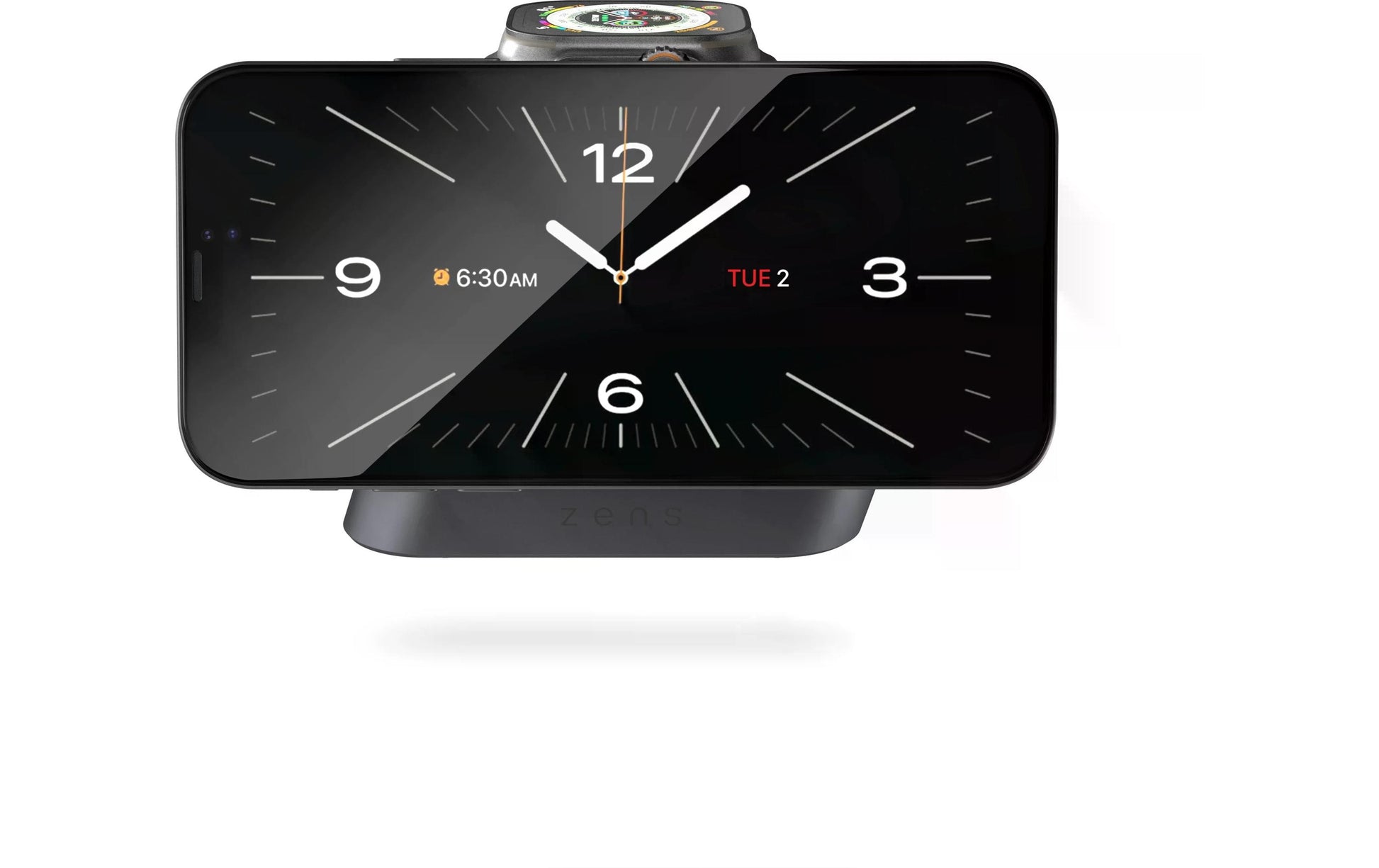 ZENS Nightstand Pro 2 Ladestation – 20 W, Qi2, MagSafe-kompatibel – für Kopfhörer, Smartphone, Smartwatch