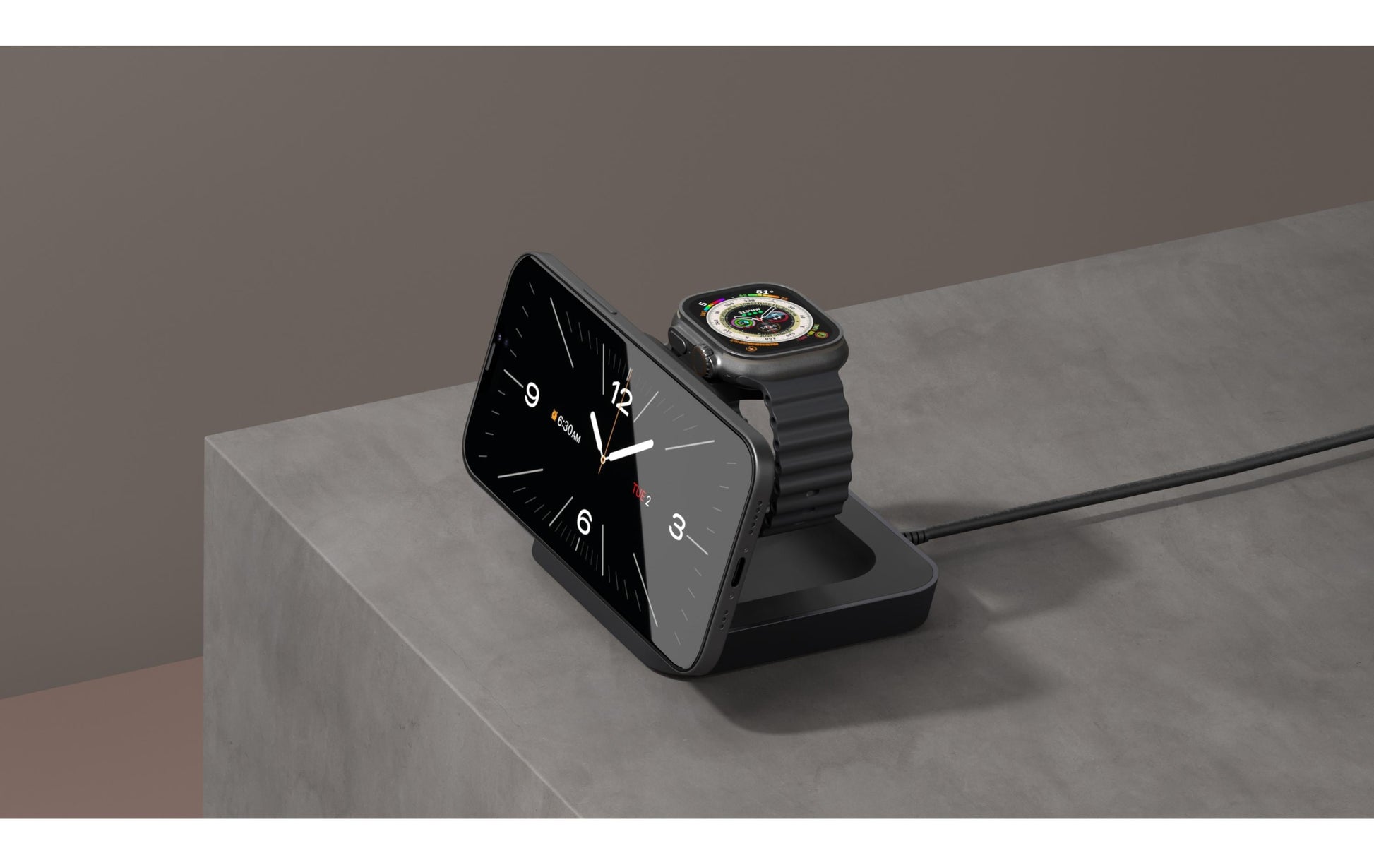 ZENS Nightstand Pro 2 Ladestation – 20 W, Qi2, MagSafe-kompatibel – für Kopfhörer, Smartphone, Smartwatch