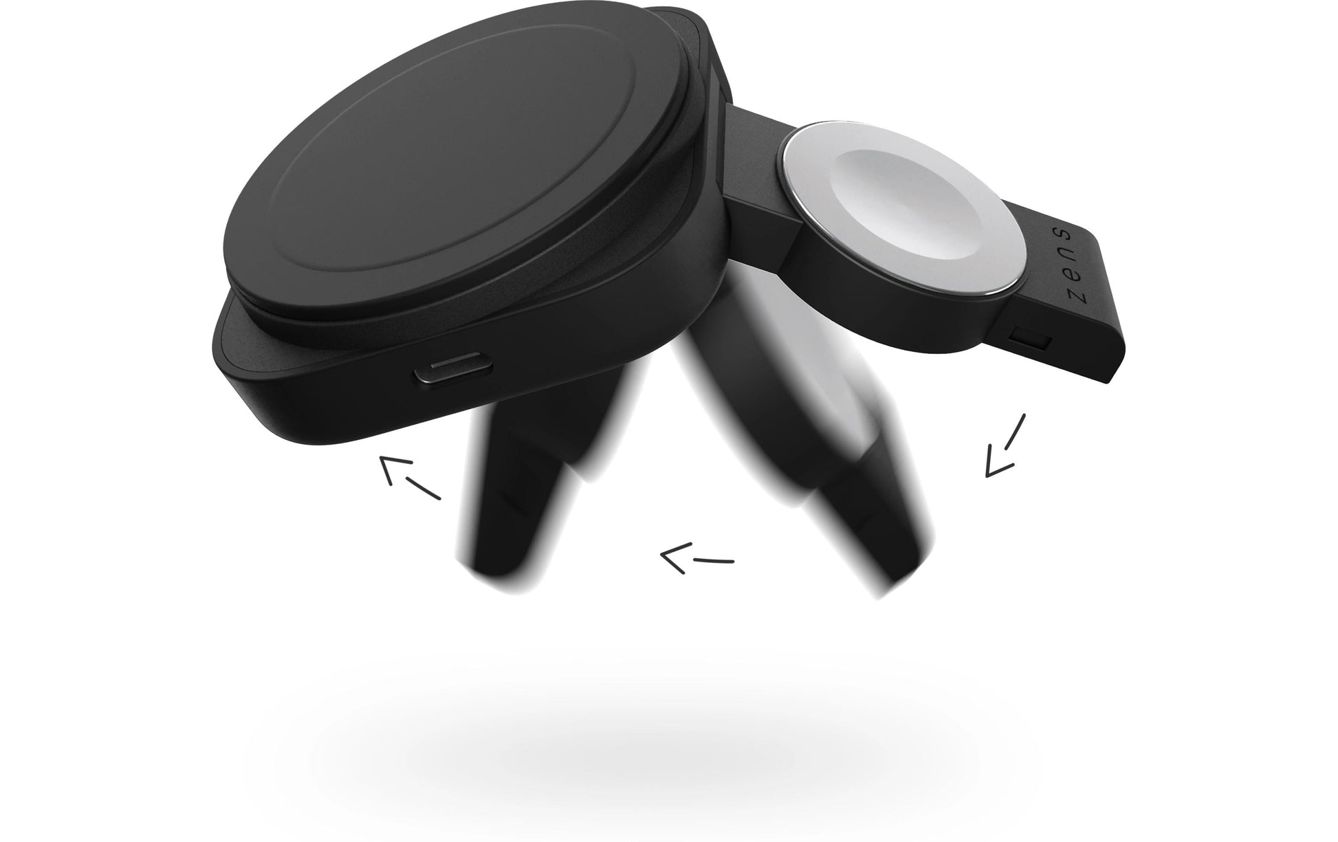 ZENS Travel Pro 2 Ladestation – 20 W, 1× USB-C, Qi2 – für Kopfhörer, Smartphone, Smartwatch