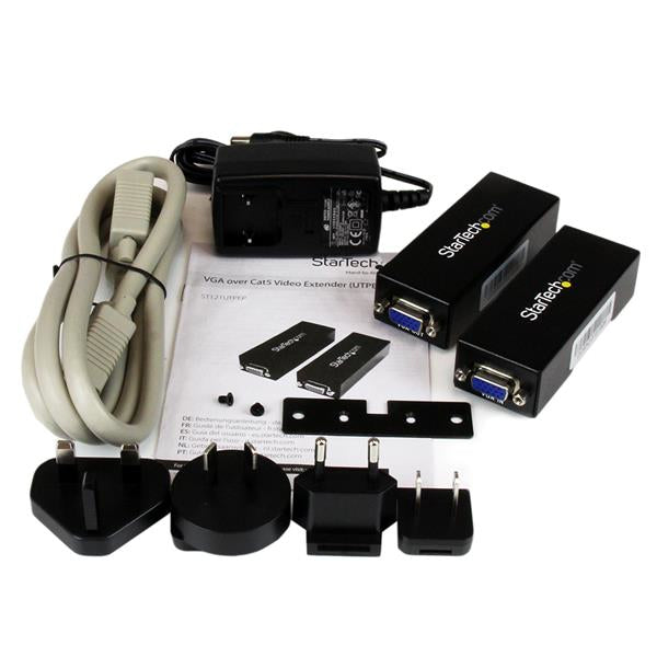 StarTech.com VGA Extender-Set über Cat5, 1× VGA In / 1× VGA Out, 1× RJ-45, 1920 × 1200, 80 m, Plug & Play