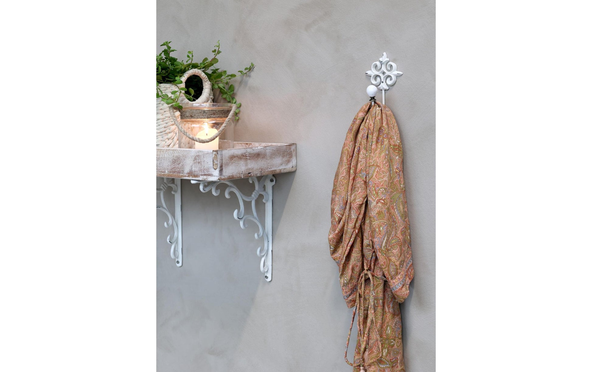 Chic Antique Haken – Eisen – Weiss – 85 × 130 mm