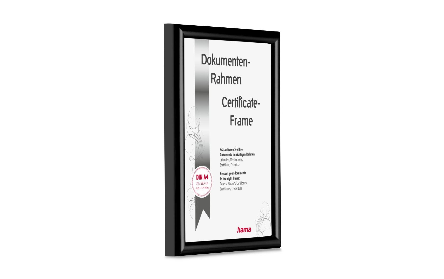 Hama Bilderrahmen – für 21 × 29,7 cm – Holz, Schwarz