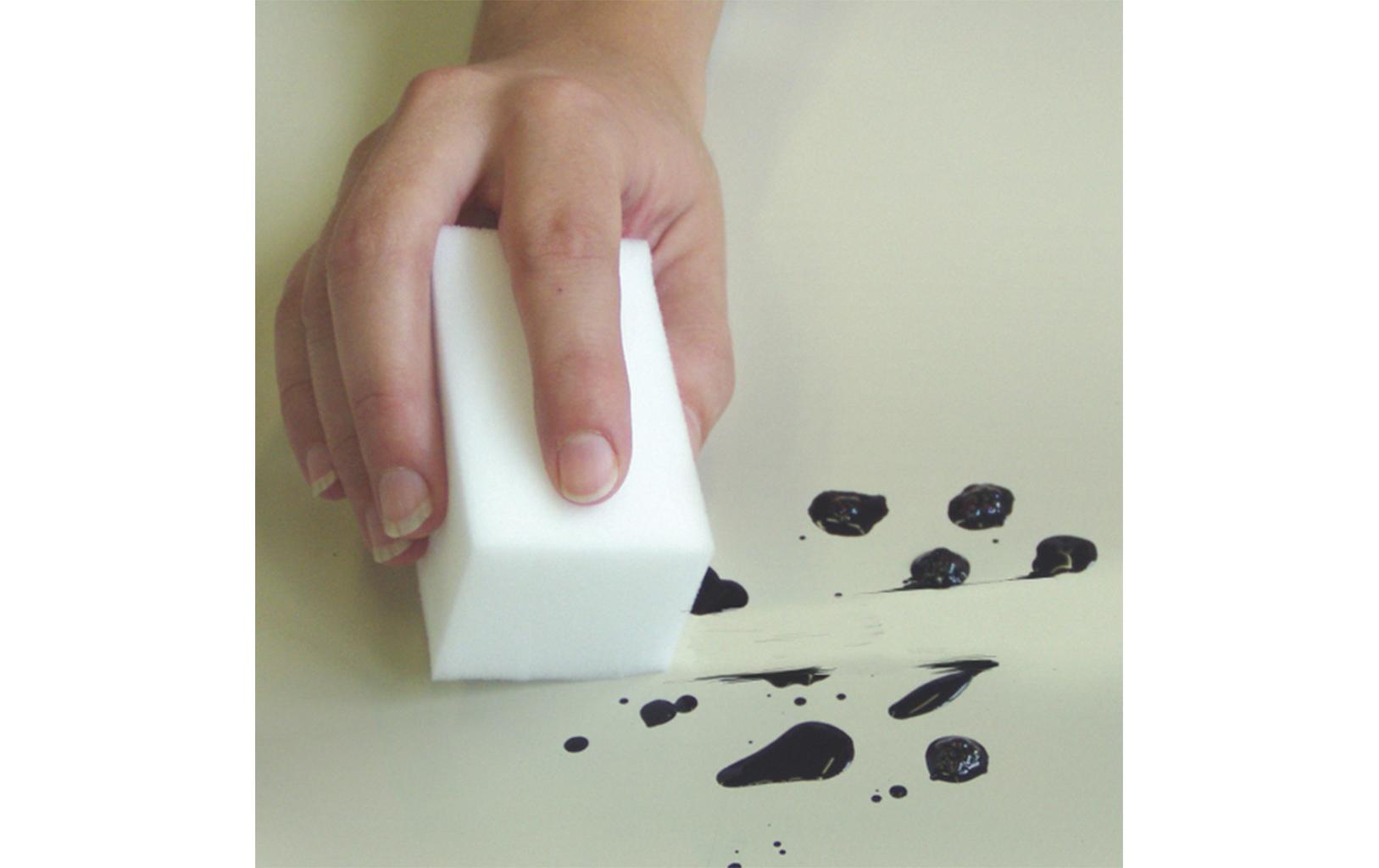 Cpc Fleckenradierer – Melamin, für verschiedene Oberflächen, 31 × 12,5 × 4 cm, Weiss