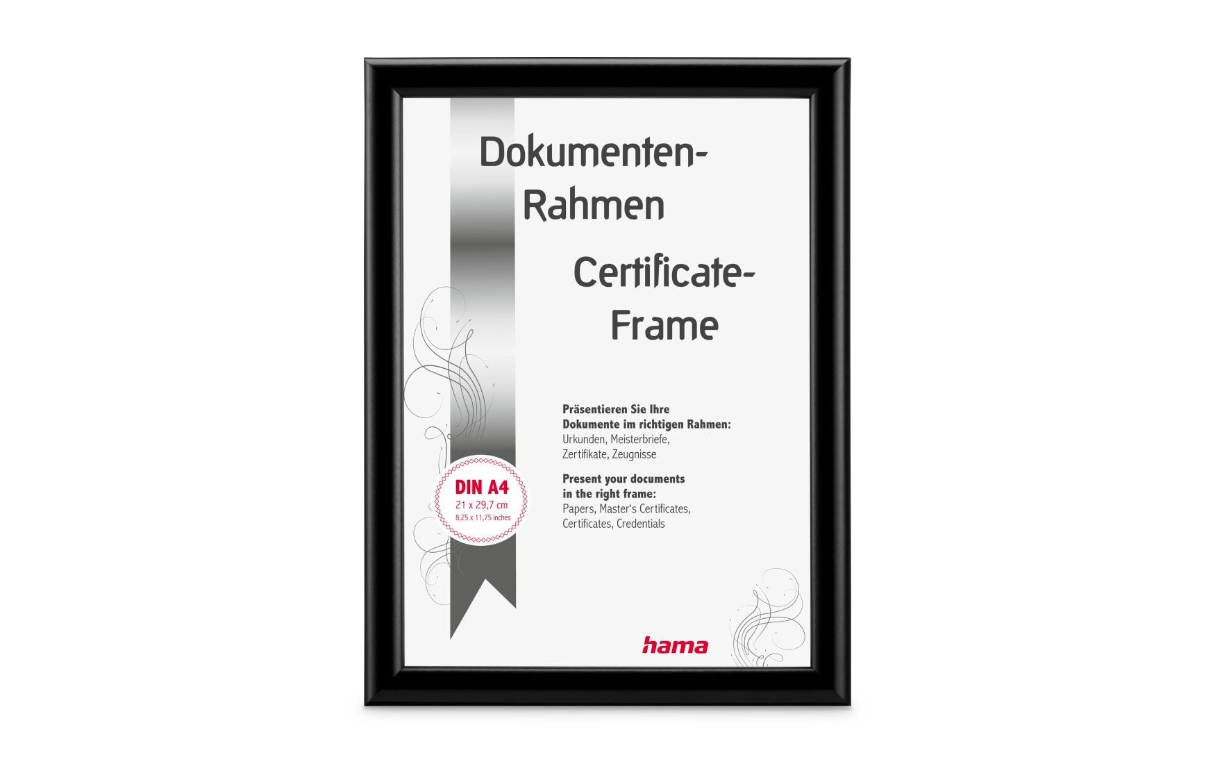 Hama Bilderrahmen – für 21 × 29,7 cm – Holz, Schwarz