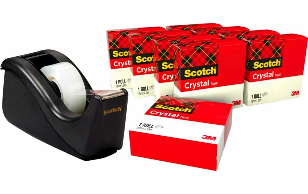 Scotch Tischabroller Magic – für Rollenbreite bis 19 mm, für Bandlänge bis 33 m, Kunststoff, schwarz