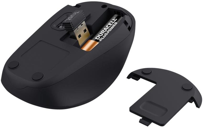Trust YVI+ – Maus – Kabellos (2,4 GHz), 1600 DPI, rechts