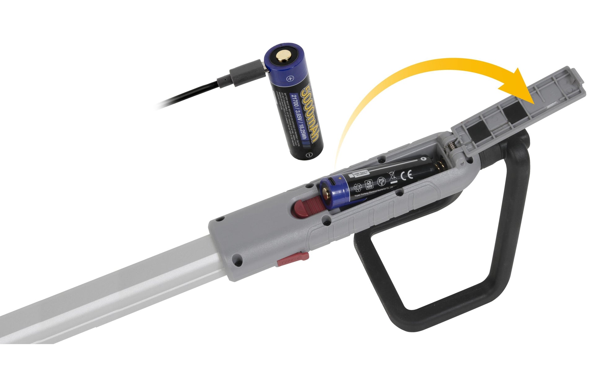 Kraftwerk Taschenlampe 702.004.000 – 2000 lm, dimmbar, 5000 mAh Akku, USB – Grau