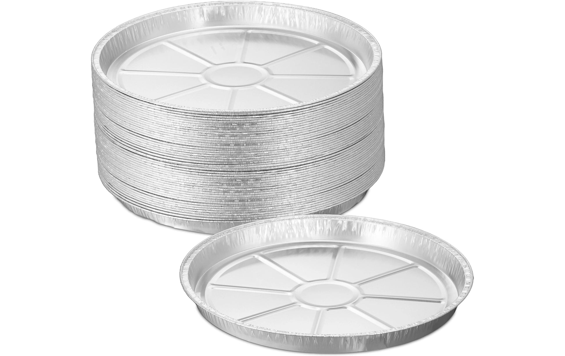 Relaxdays Schale/Schüssel, Aluminium rund – Ø 27,5 cm, Silber – 50 Stk.