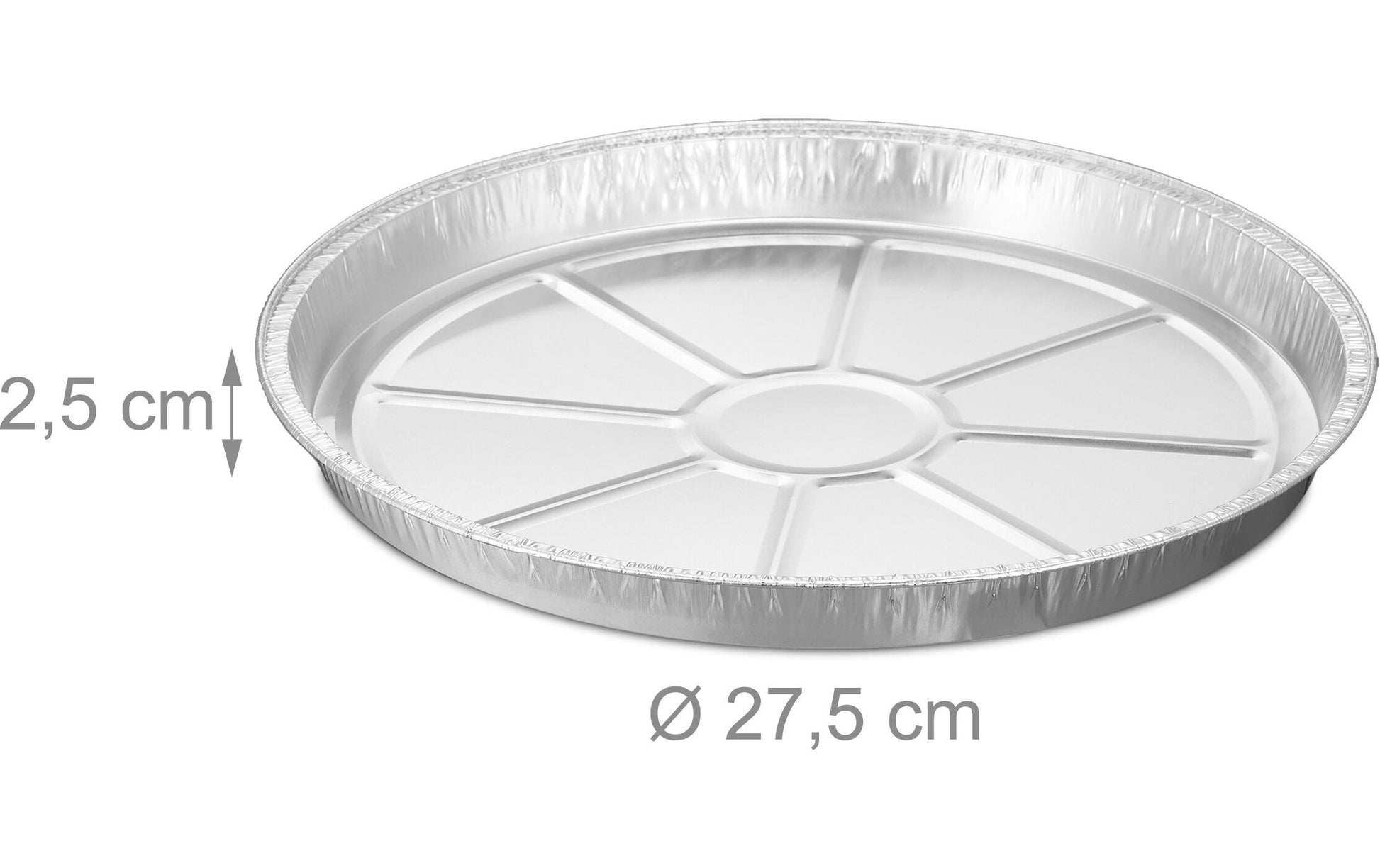 Relaxdays Schale/Schüssel, Aluminium rund – Ø 27,5 cm, Silber – 50 Stk.