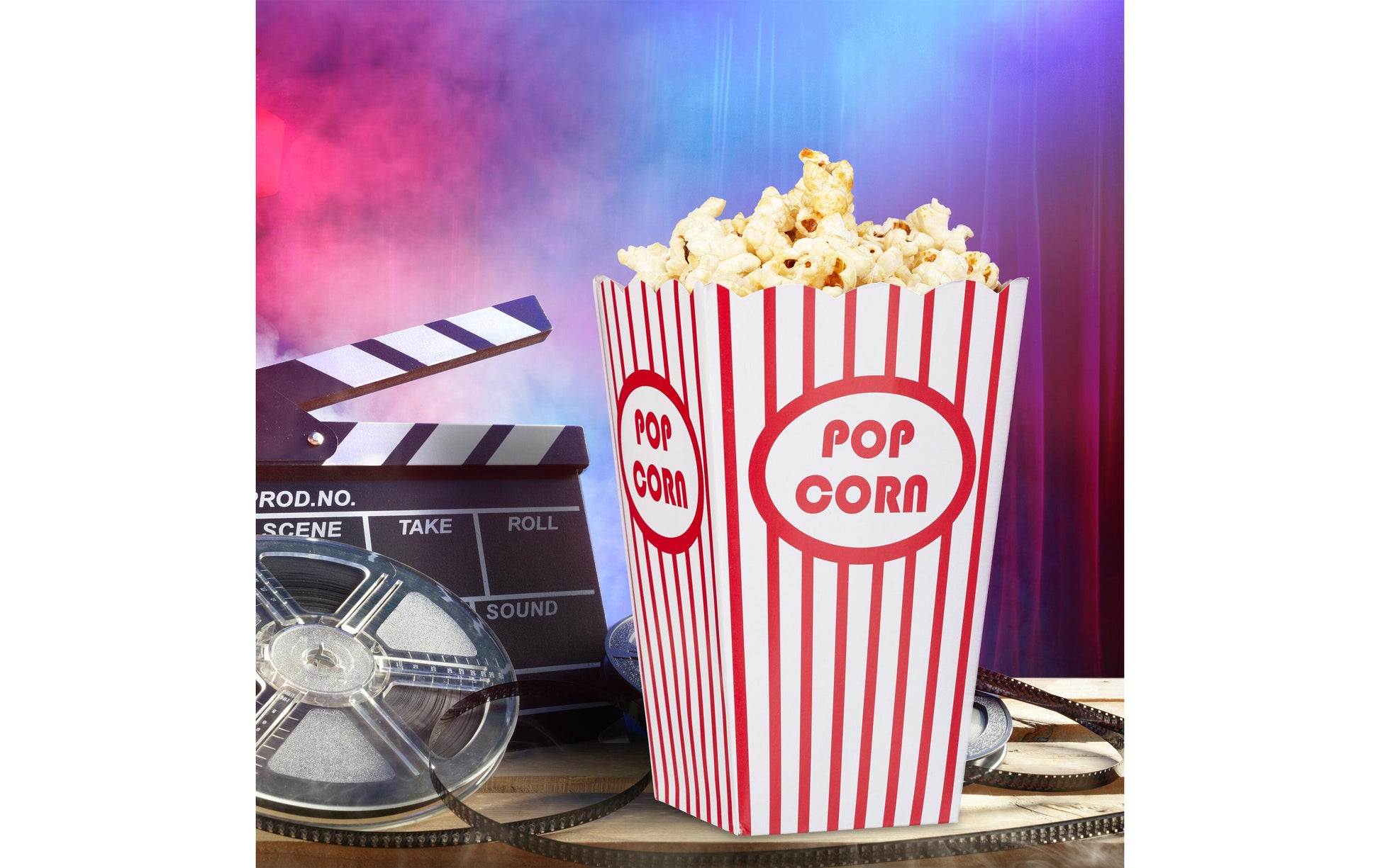 Relaxdays Popcorntüten, Papier/Karton – 16 × 10,5 × 10,5 cm, Rot/Weiss – 60 Stk.