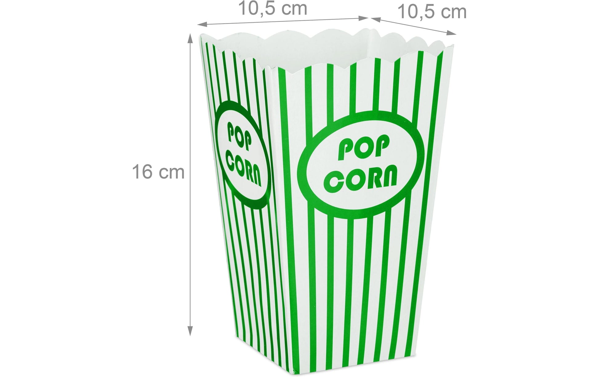 Relaxdays Popcorntüten, Papier, 10,5 × 16 cm, mehrfarbig – 50 Stk.