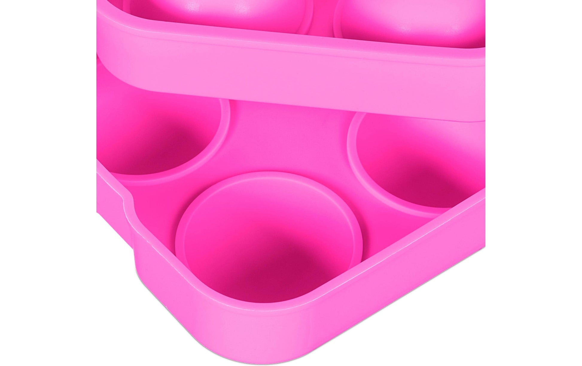Relaxdays Eiswürfelform Kugel, 2er-Set, Ø 4,5 × 5 cm, Silikon, Pink