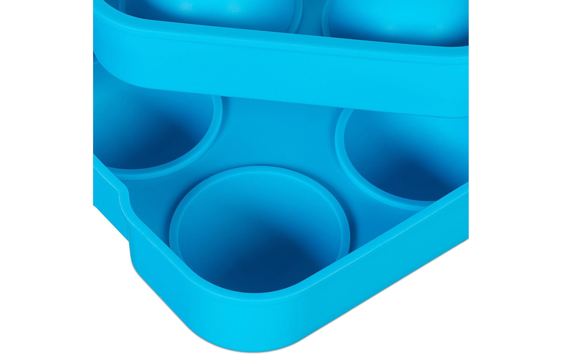 Relaxdays Eiswürfelform Kugel 2er-Set, Ø 4,5 cm × 5 cm, Silikon, Blau