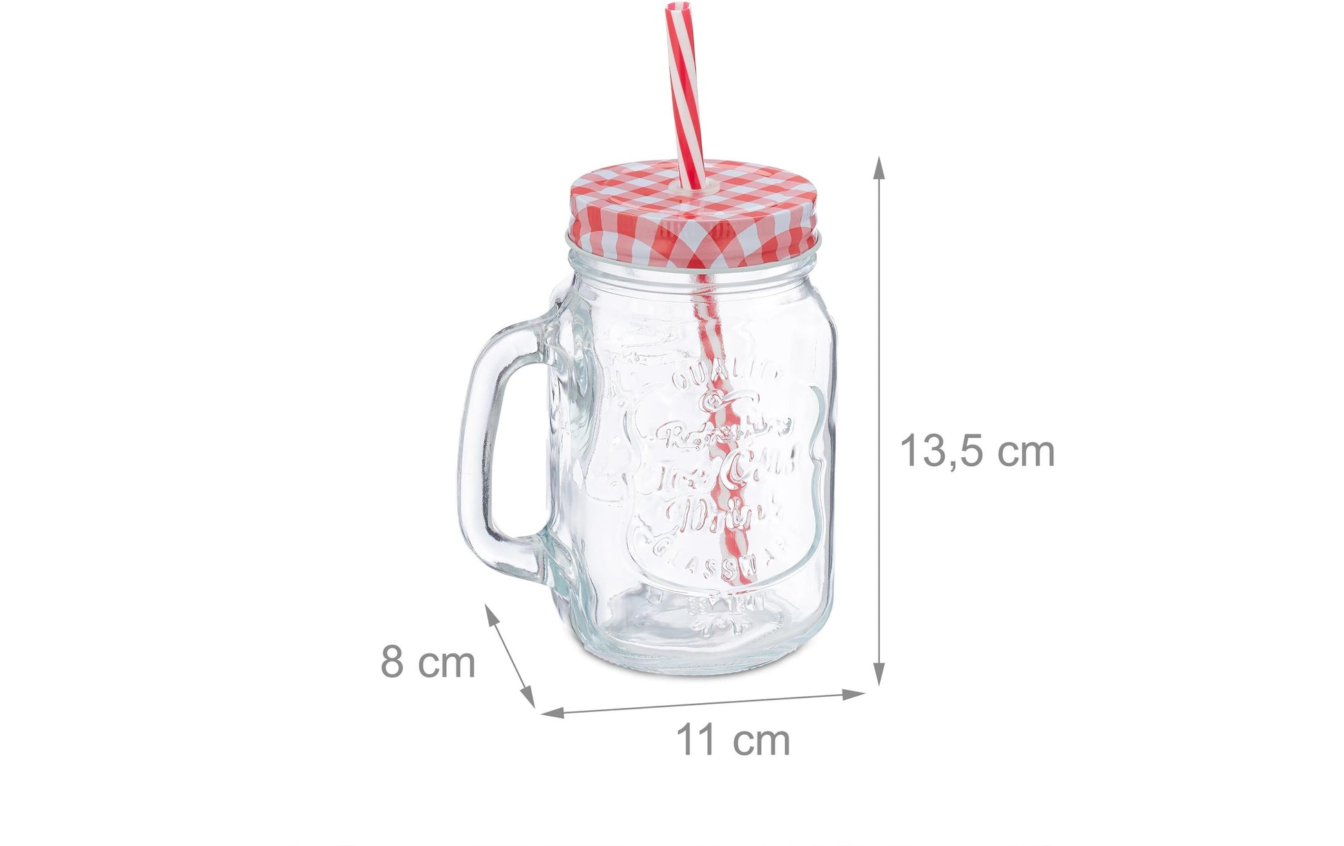 Relaxdays Trinkglas Summer – 16er Set, 500 ml, Glas, Mehrfarbig