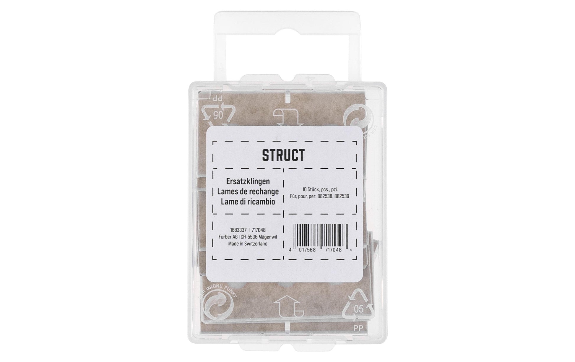 Struct Ersatzklingen – Stahl, für 882538, 882539, 10 Stk.