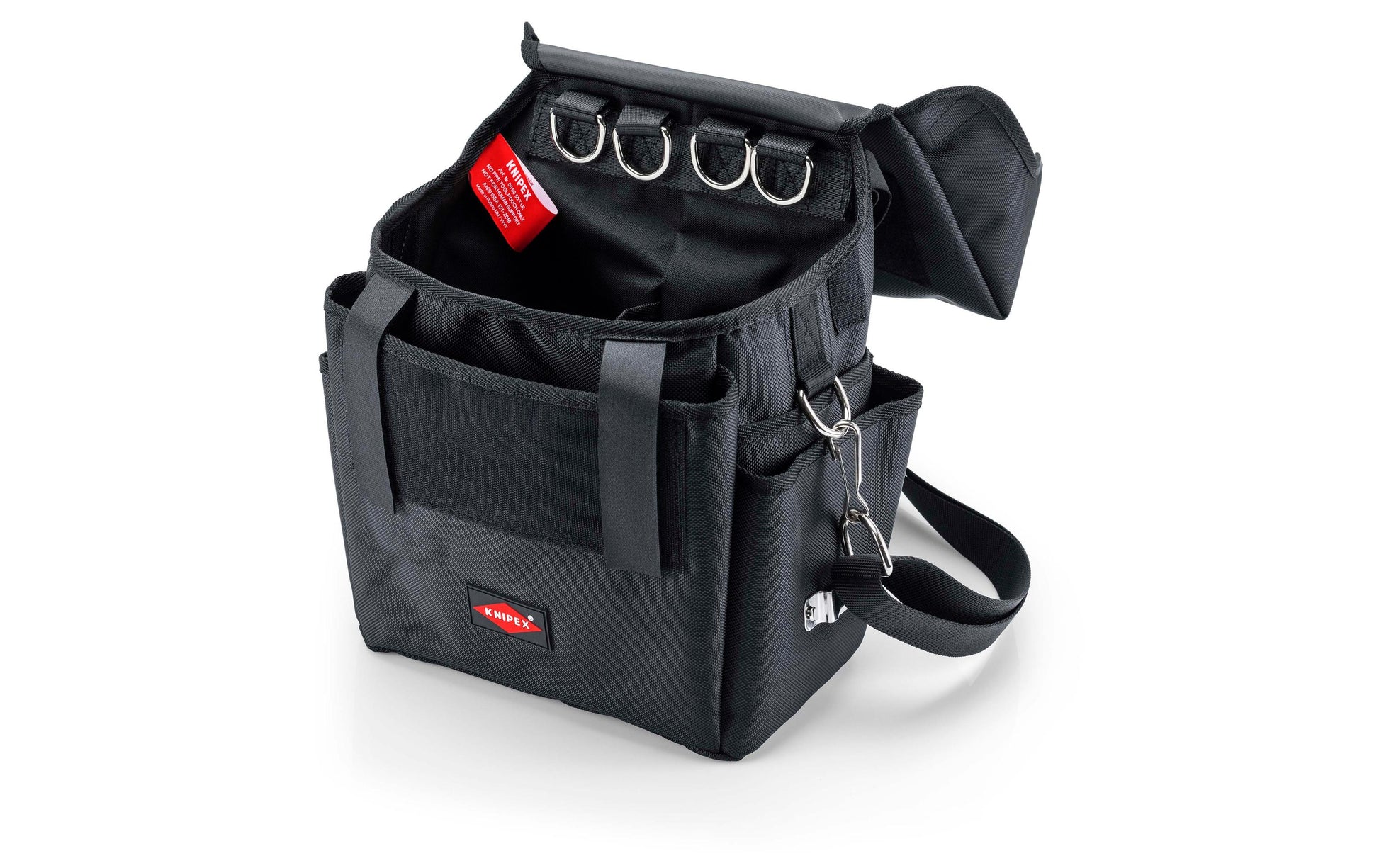 Knipex 00 50 50 T LE Werkzeugtasche 12 l – leer, mit Schultergurt, schwarz, PP, B 250 × H 150 × T 300 mm