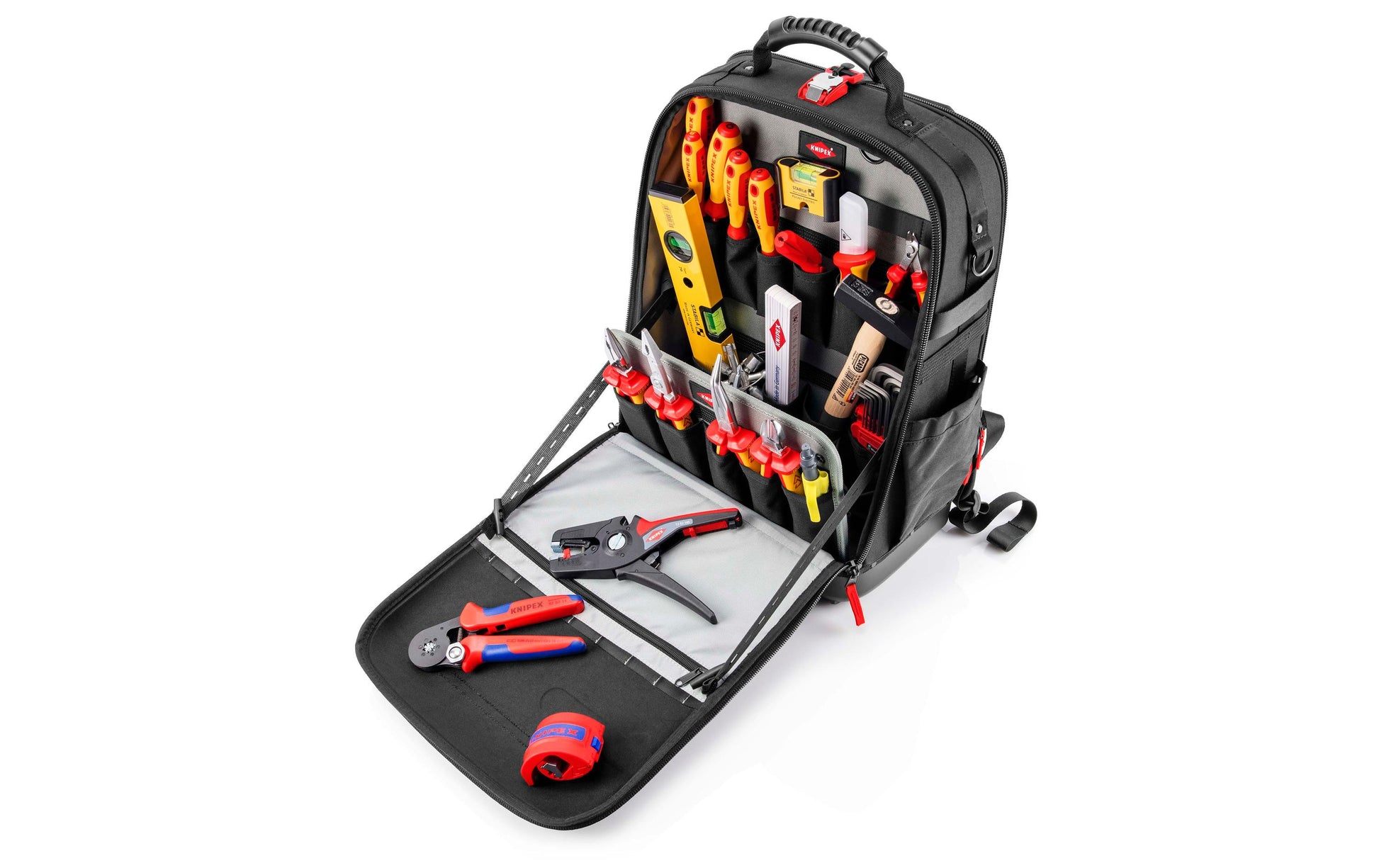 Knipex Werkzeugkasten Modular X18, 530 × 217 × 549 mm, 18 l, Aluminium, schwarz, 22 Teile