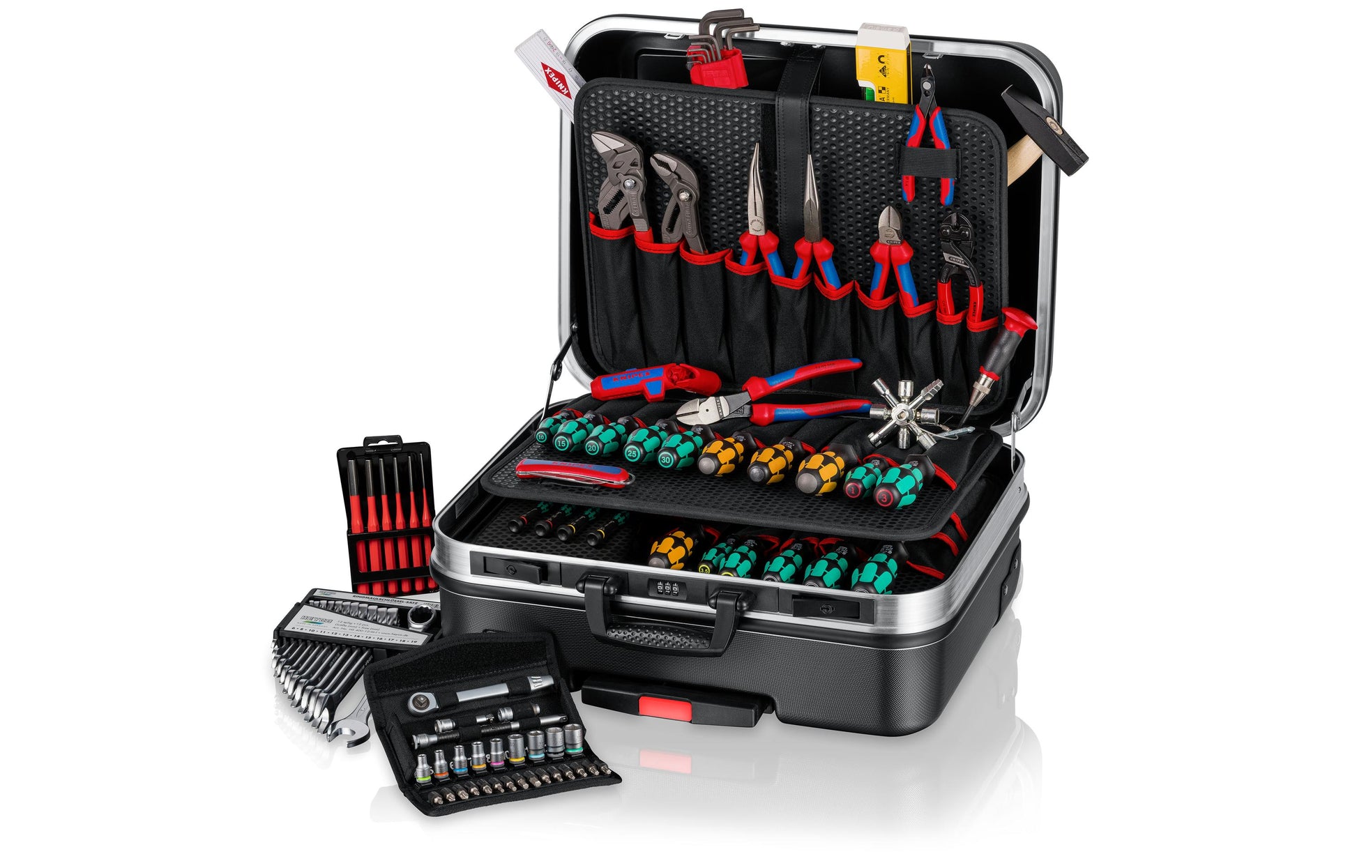 Knipex Werkzeugkasten BIG Basic Move, 430 × 515 × 280 mm, Aluminium, schwarz