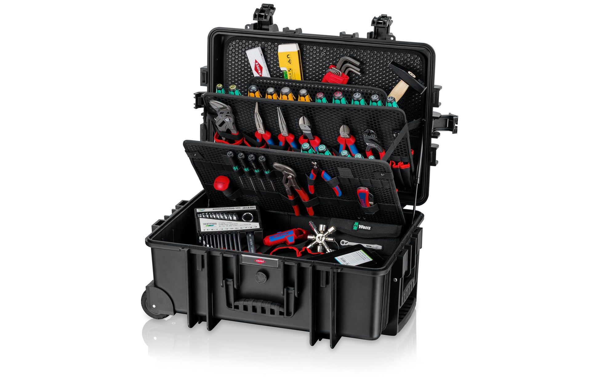 Knipex Robust45 Move Werkzeugkoffer Mechanik – 90-teilig, Nutzinhalt 45 l, Bügelverschluss