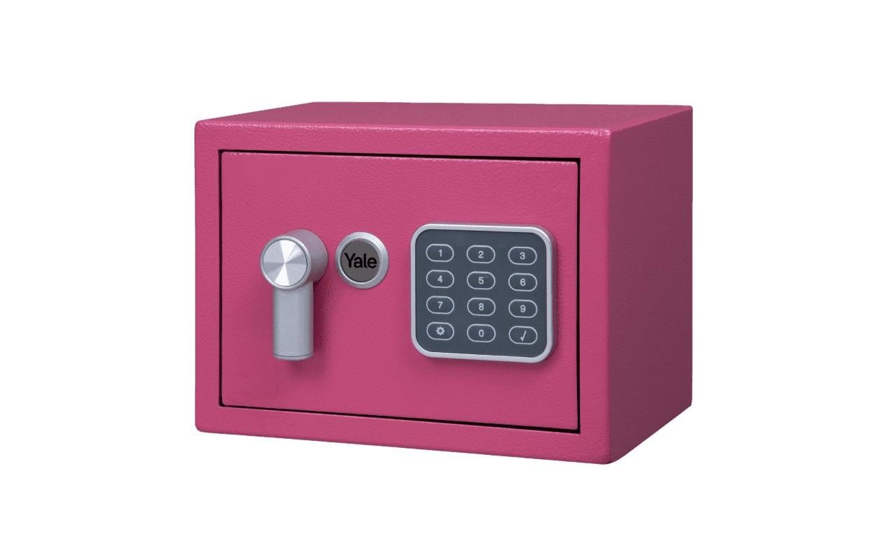 Yale Möbeltresor YSV/170/DB2/P – Elektronikschloss – 3,8 l – Boden-/Wandmontage – Rosa