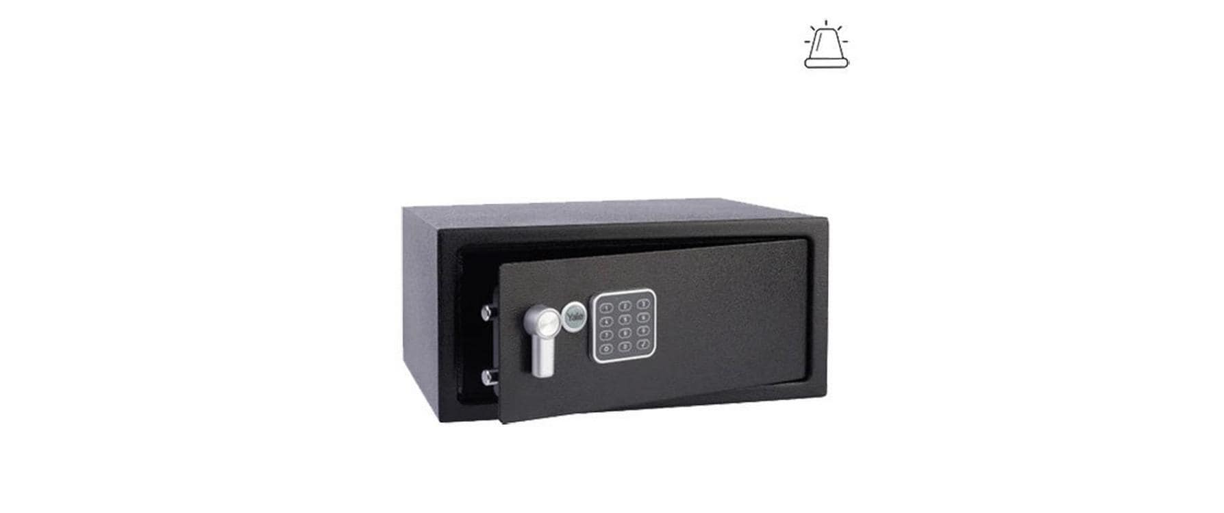 Yale Möbeltresor YLC/200/DB2 – Elektronik + Schlüssel – 24 l – Boden-/Wandmontage – Schwarz