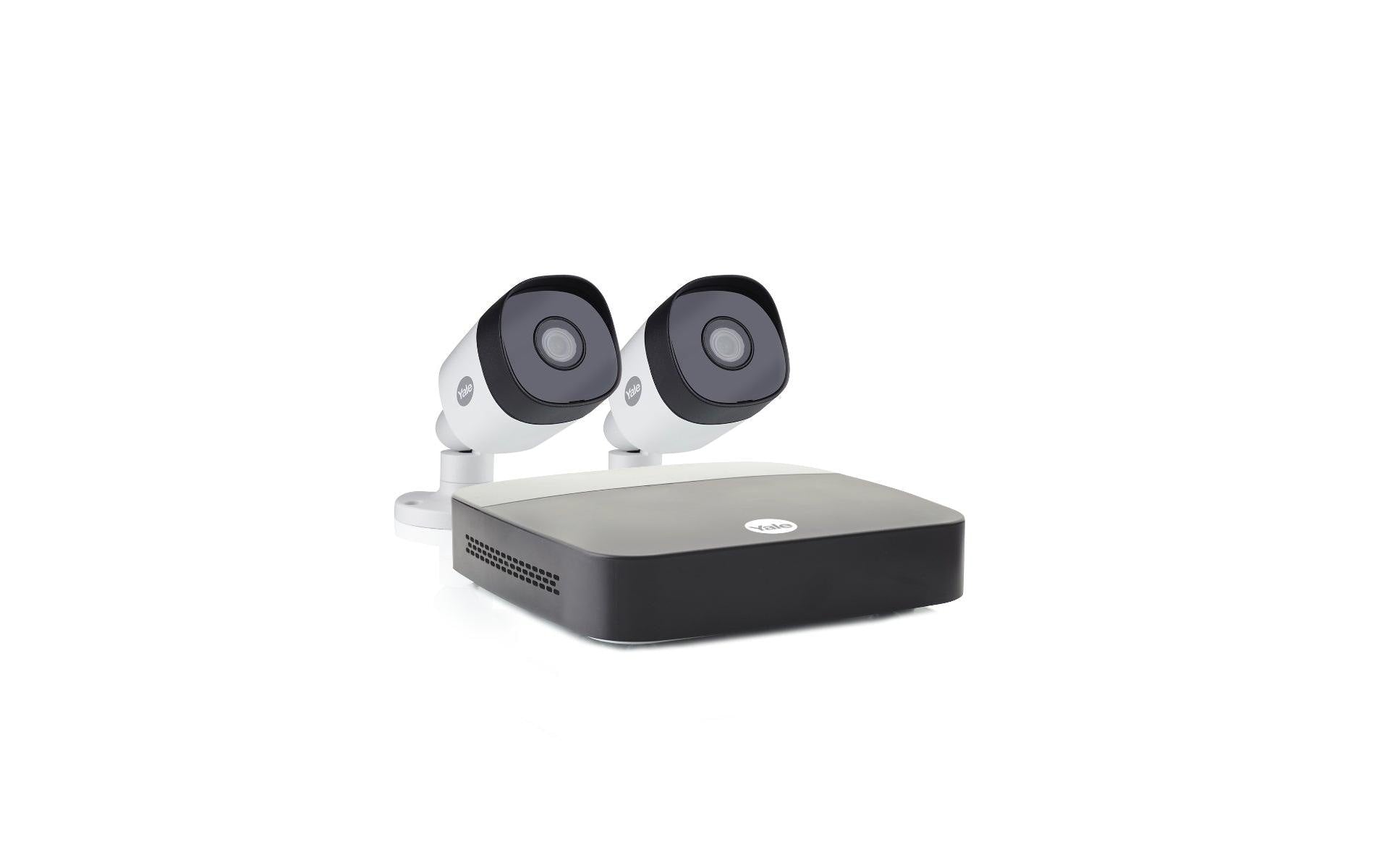 Yale SV-4C-2ABFX-2 Überwachungskamera – Full HD (1080p), Nachtsicht 30 m, IP67, für Amazon Alexa, Grau, 2er-Pack