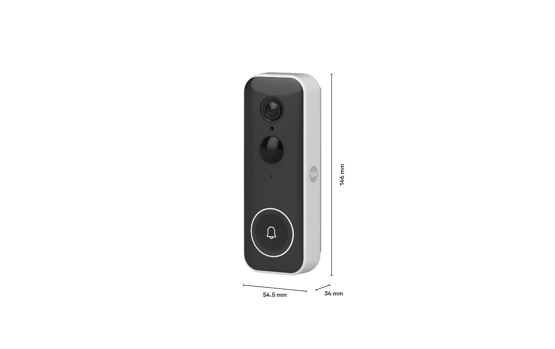 Yale Smart Lock Linus L2 – 52 × 46 × 146 mm, schwarz, akkubetrieben