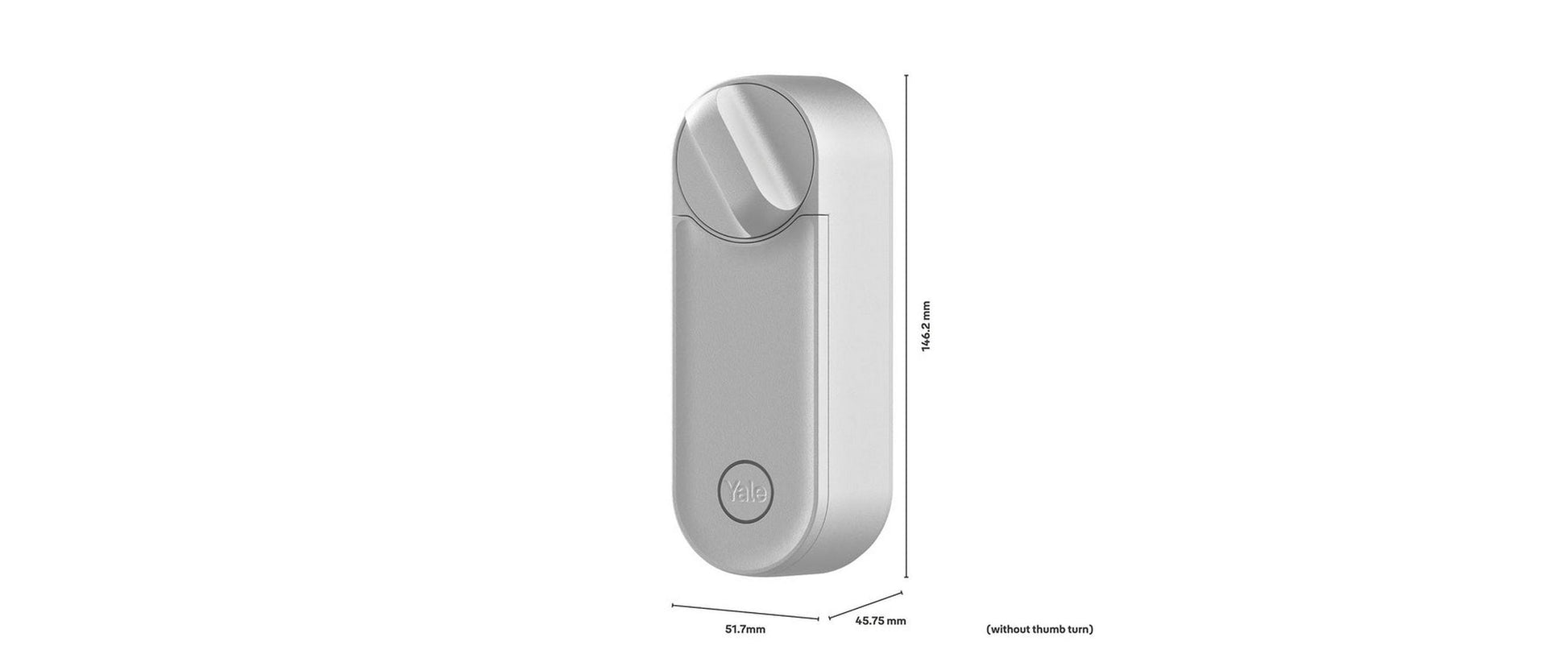 Yale Linus L2 Intelligentes Torschloss – Kabellos, Akku, Türe, 51,7×45,8×146,2 mm, Silber