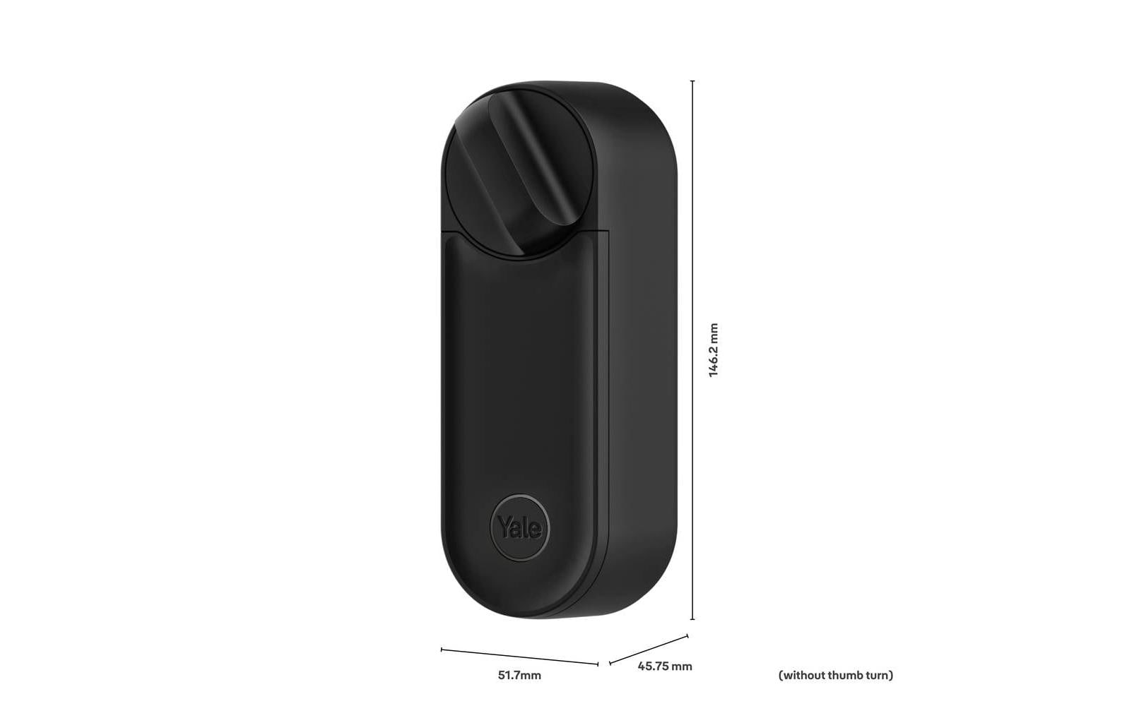 Yale Smart Lock Linus L2 – 52 × 46 × 146 mm, schwarz, akkubetrieben