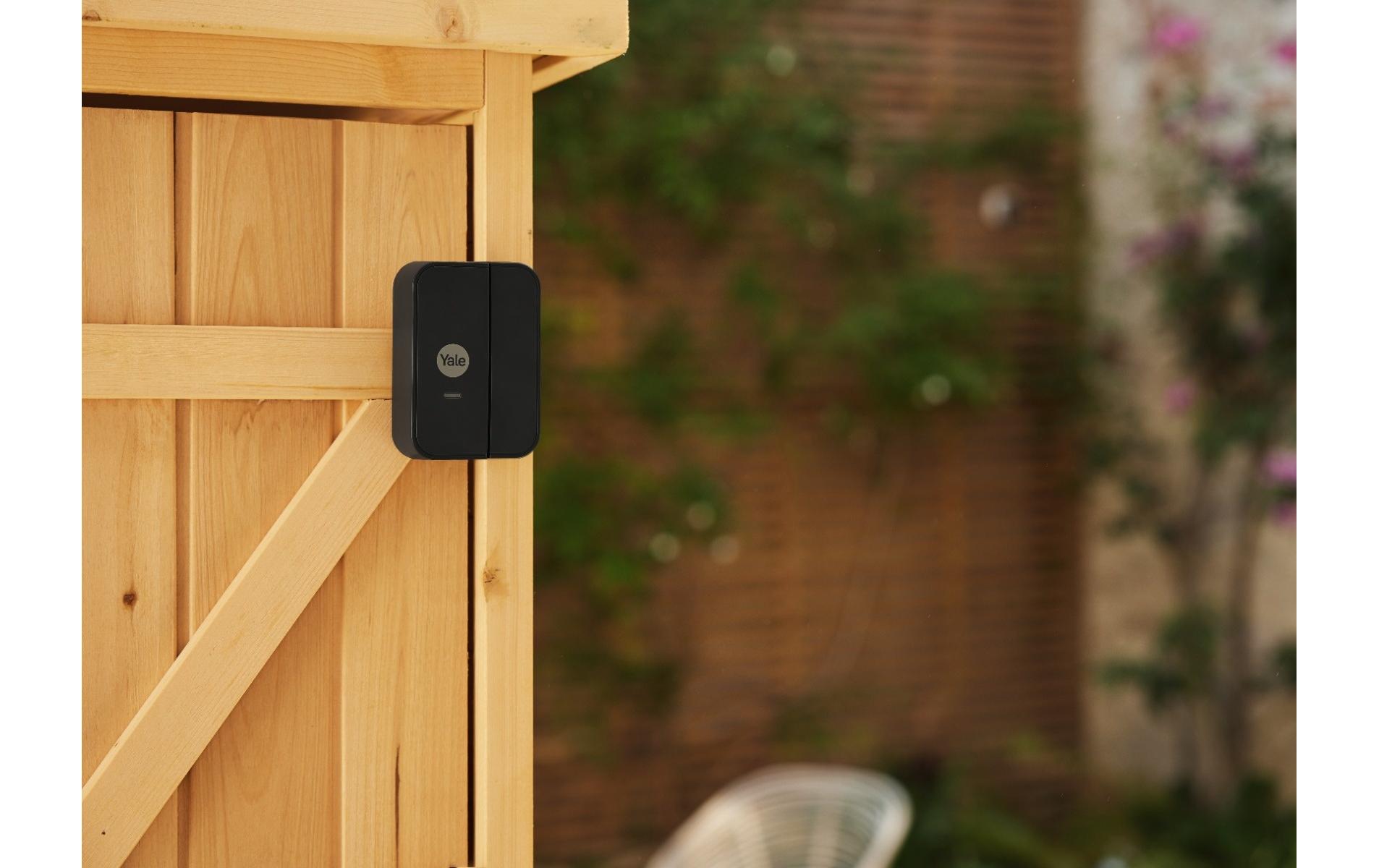 Yale AL-EDC-1A-G – Tür-/Fensterkontakt, Funk, CR123A – Schwarz, für Yale Smart Alarm